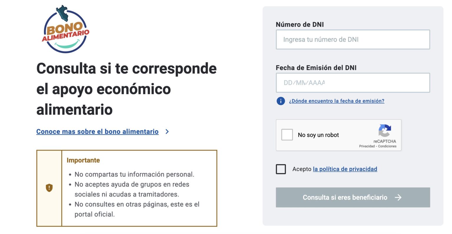 Bono Alimentario Consulta En Este Link Si Te Corresponde El Apoyo