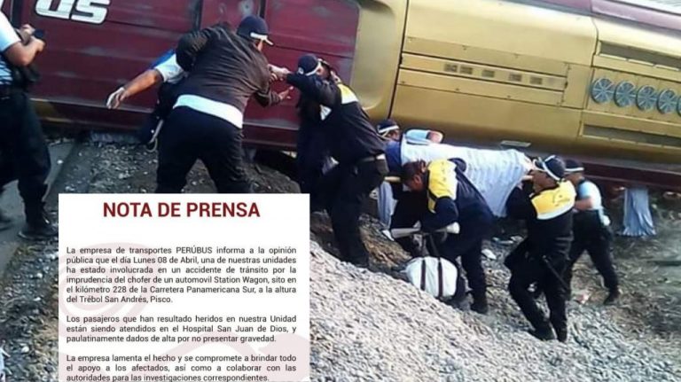 Perú Bus culpa a conductor de Station Wagon por accidente que dejó más de 30 heridos en Pisco - Ica