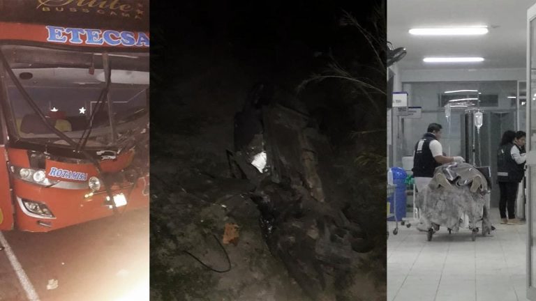 Un muerto y cinco heridos deja accidente con bus de Etecsa y un auto en Palpa (video) - Ica