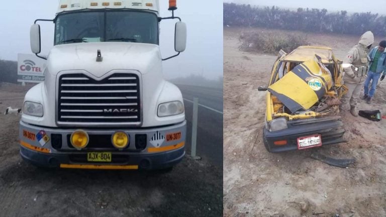 Ica: tráiler choca con tico en la Panamericana y deja tres heridos graves - Ica