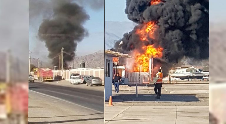 Se incendia un hangar en aeródromo María Reiche y afecta sobrevuelos a las Líneas de Nasca (video) - Ica
