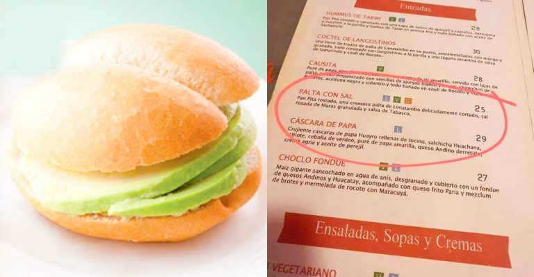 Restaurante vende ‘pan con palta’ a 25 soles y causa polémica - Perú