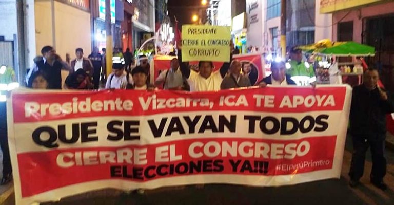 Iqueños en marcha ‘Que se vayan todos’ a favor de adelanto de elecciones - Ica
