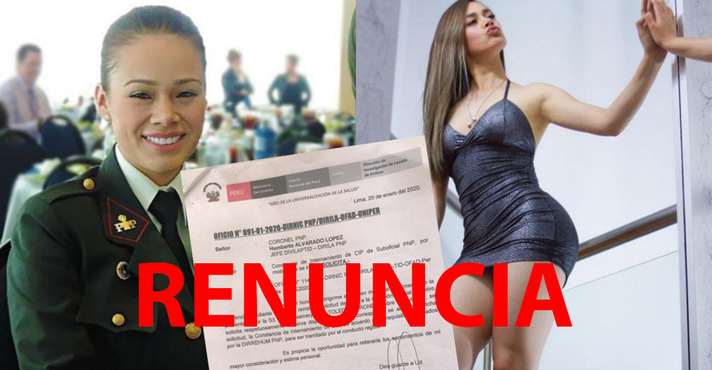 Jossmery Toledo solicitó su pase al retiro a la Policía Nacional del Perú