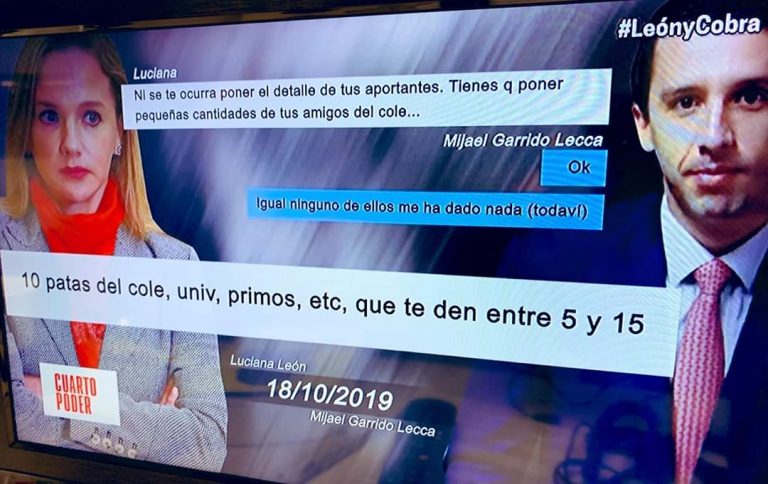Chat de apristas Luciana León y Mijael Garrido Lecca sobre cómo mover dinero de aportantes - Política