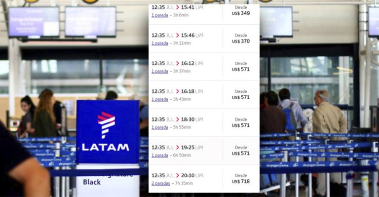 Latam quintuplica precio de vuelos nacionales a horas del estado de emergencia - Perú