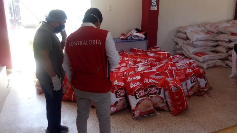 Contraloría supervisa entrega de canastas de víveres en 13 municipios de la región Ica - Perú