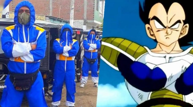 Mototaxistas se disfrazan de ‘Vegueta de Dragon Ball Z’ para protegerse del COVID-19 - Entretenimiento