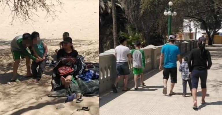 Familias con niños se pasean en pleno domingo por la Huacachina - Ica
