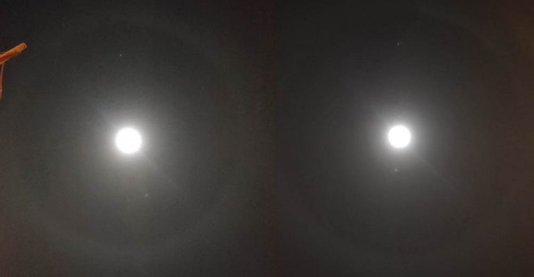 ¡IMPACTANTE! Halo Lunar se observó anoche desde Ica (Fotos) - Perú