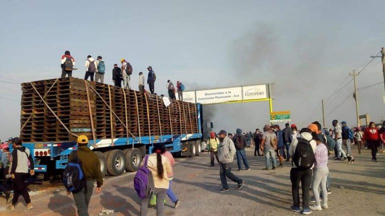 CONFIEP sobre obreros que bloquearon Panamericana Sur: “Rechazamos la violencia registrada en Ica” - Perú