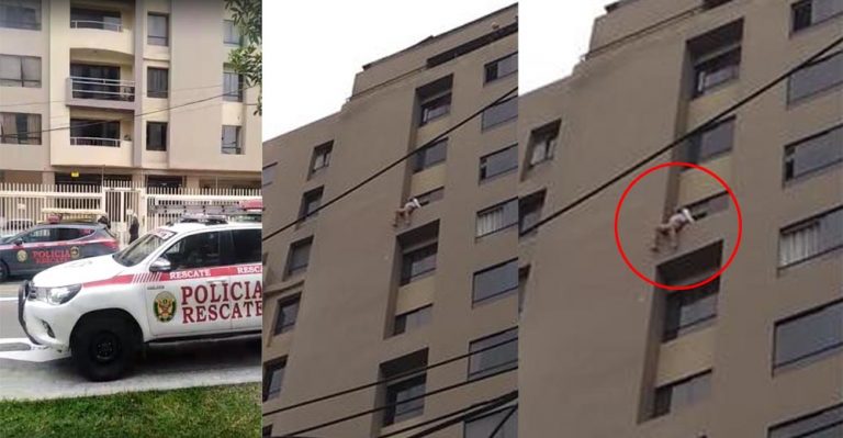 Lima: Policía evita el suicidio de joven que se iba a lanzar del piso 13 de un edificio - Perú