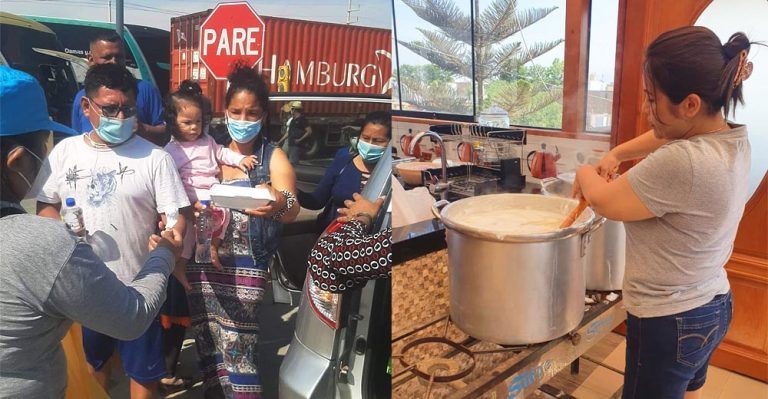 Ica: Mónica Guillén y comité de damas llevan alimentos a varados en la Panamericana Sur - Ica