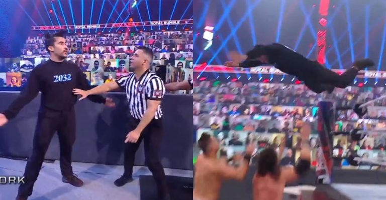 Royal Rumble: Bad Bunny se vengó con una gran plancha voladora sobre The Miz (video) - Entretenimiento