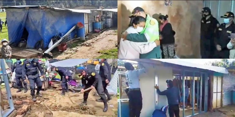 Policías en Huancayo transforman precaria vivienda de una madre soltera - Perú