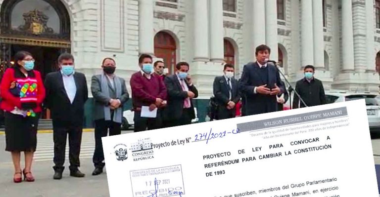 ES OFICIAL: Perú Libre presenta proyecto para convocar a referéndum y cambiar la Constitución de 1993 - Política