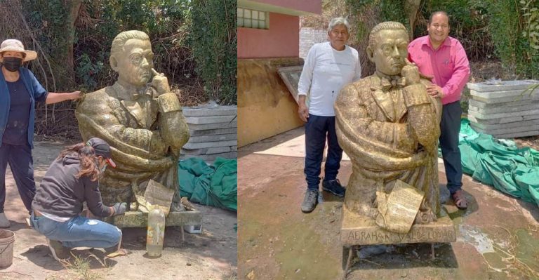 Ica: Repondrán el monumento restaurado de Abraham Valdelomar en el parque de San Isidro - Ica