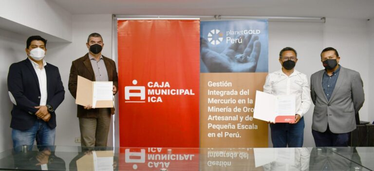 Caja Ica firma convenio con Planet Gold para financiar la minería artesanal y pequeña minería - Perú
