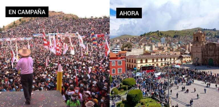 Pedro Castillo retorna a Puno: Antes llenaba plazas ahora solo su portatil - Perú
