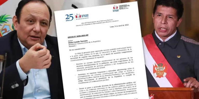 Defensor del Pueblo le pide al presidente Pedro Castillo renunciar al cargo a fin de terminar con la crisis - Política