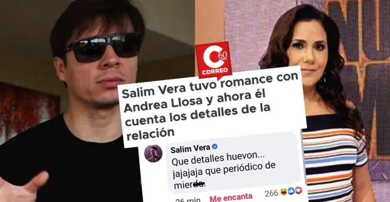 La reacción de Salim Vera a la nota de Correo sobre su romance que tuvo con Andrea Llosa - Entretenimiento