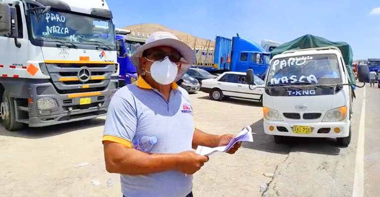 Gremio de transportistas de Nasca se suman al paro, pero el convocado para el 18 de julio - Ica