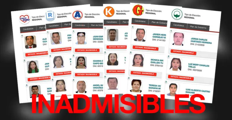 JEE declara inadmisible a todas las listas de candidatos al Gobierno Regional de Ica - Ica