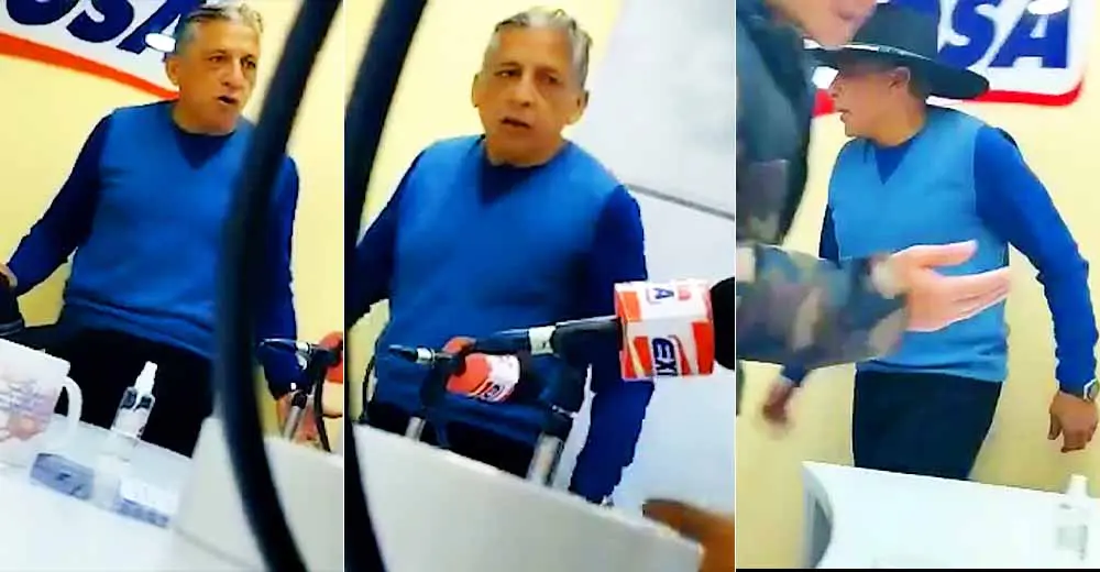 Antauro Humala agrede a periodista de Exitosa en Puno y su compañero se roba celular de la radio