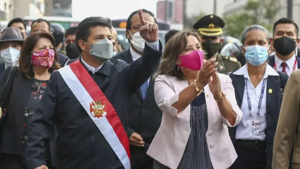 Pedro Castillo y Dina Boluarte en Lima.