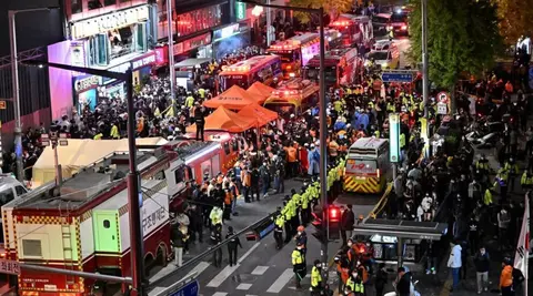 Al menos 120 personas murieron tras una estampida en una fiesta Halloween en Seúl Corea del Sur