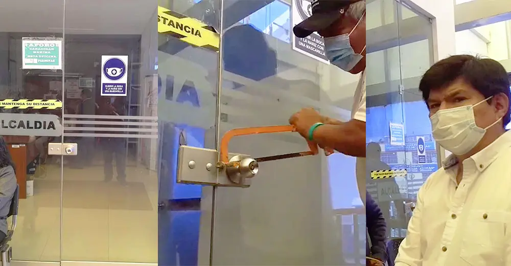 Ica: Excandidato José Choque retornó y encontró con llave su despacho en la alcaldía de Parcona