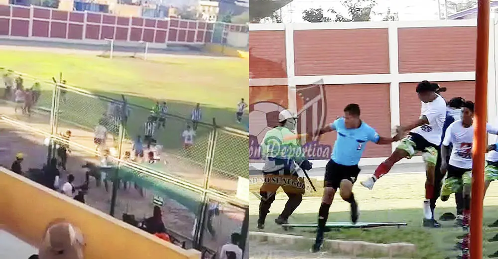 Ica: Jugadores y árbitros se agarran a golpes en batalla campal durante partido de fútbol de Parcona