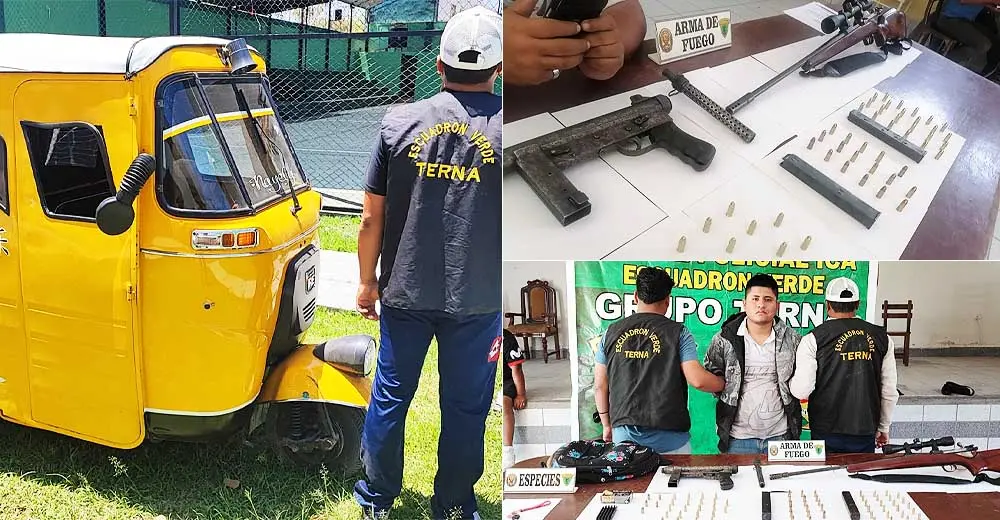 Ica: Policías se enfrentan a balazos con delincuentes y logran incautar mototaxi llena de armas