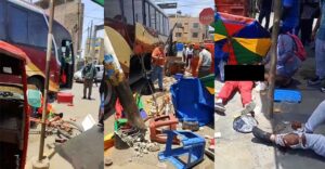 Accidente en Chincha: Bus de 'Perú Bus' arrasa con varias personas y derriba un poste