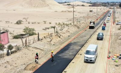 Ica: Inician el asfaltado de la carretera hacia la playa de Carhuaz