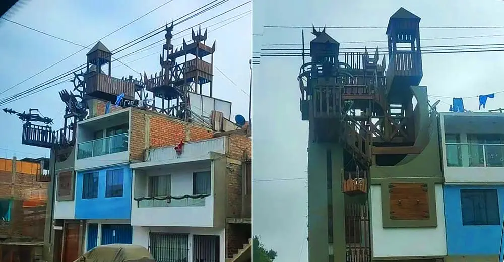 Game of Thrones peruano: Vecino construye un 'castillo' encima de su casa en Chorrillos