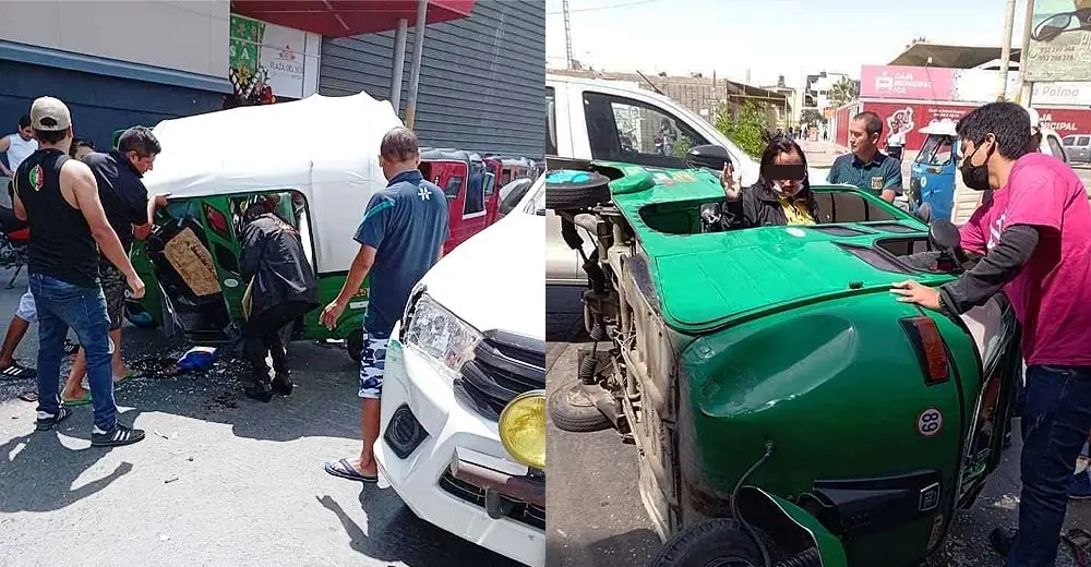 Ica: Cuadruple choque se registra en la Av. San Martín frente a Plaza del Sol