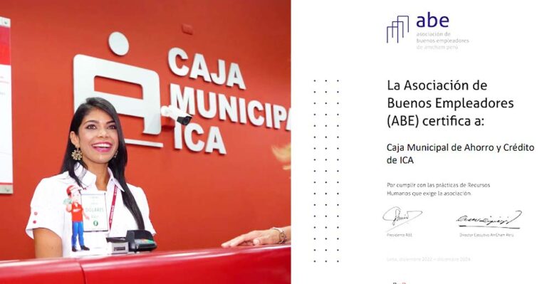 Caja Ica distinguida como Un buen lugar de trabajo - Perú
