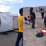 Nasca: Accidente de tránsito dejó a 12 pasajeros que iban a bordo de una minivan