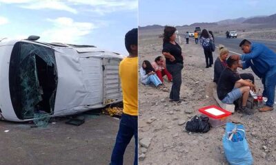 Nasca: Accidente de tránsito dejó a 12 pasajeros que iban a bordo de una minivan