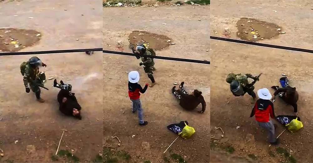 Juliaca: Niño de 14 años se enfrenta a policía que golpeaba a su madre en el piso