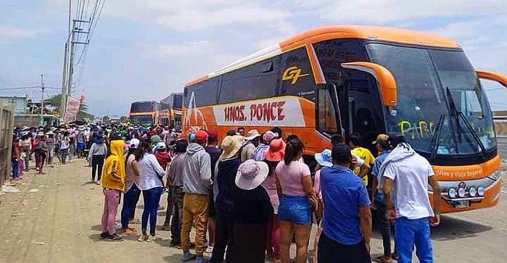 EN VIVO Ica: Barrio Chino envía refuerzos con tres buses de personas para la "Toma de Lima"