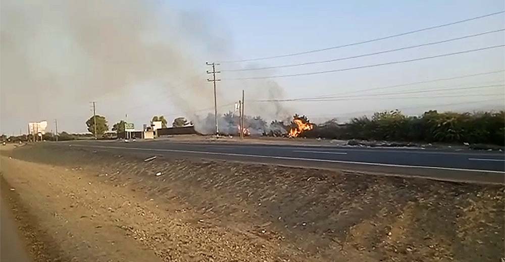 EN VIVO Ica: vándalos atacan un fundo e incendian su puerta en La Expansión de Guadalupe