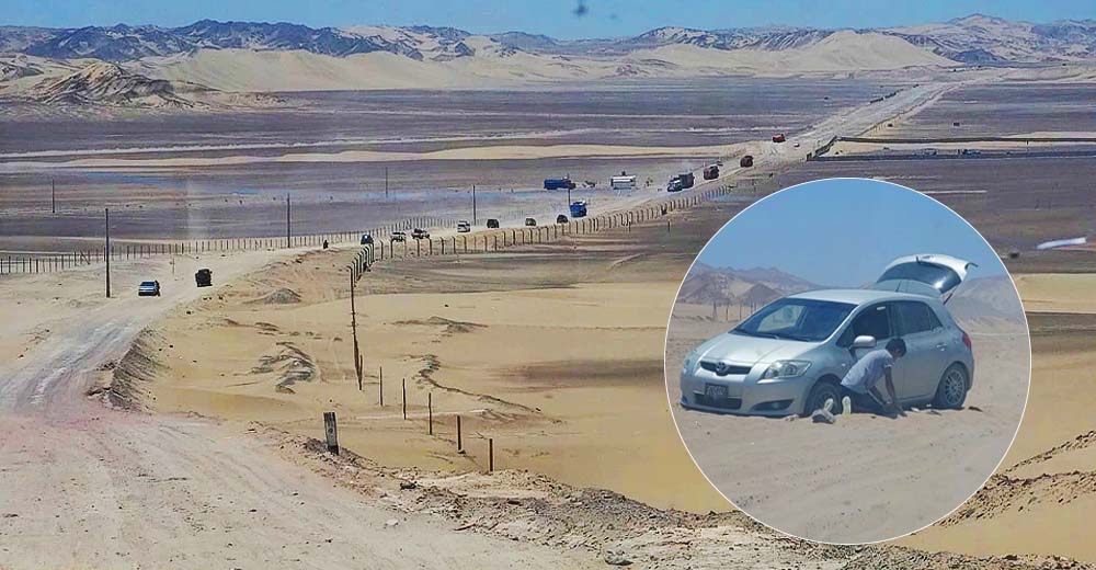 Ica: cientos de conductores cruzan el desierto de Carhuaz y sufren atollamientos