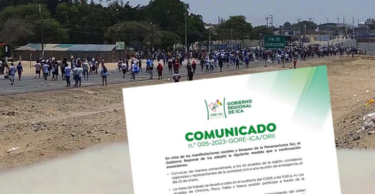 Ica: Gobierno Regional convoca a los 43 alcaldes de la región tras enfrentamientos en la Panamericana - Ica