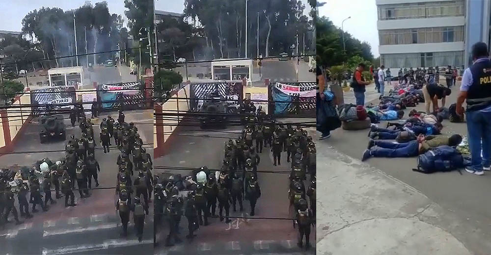 Lima: Policía ingresa a la San Marcos y destruyen ollas comunes y hace detención de manifestantes