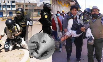 Puno: Policías agreden y disparan a fotoperiodista en Juliaca por tomar fotos de la violenta represión