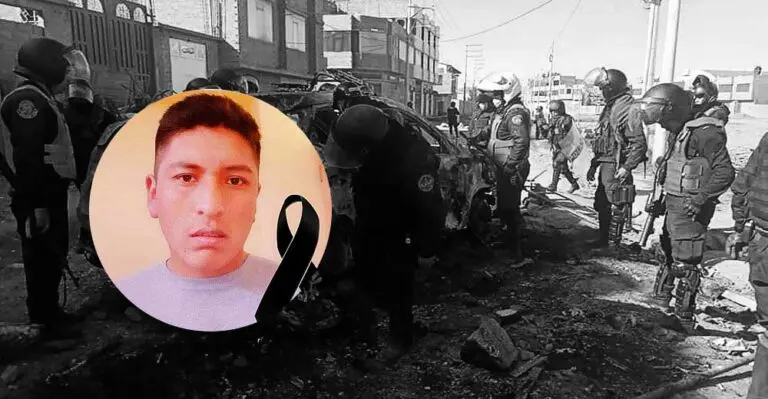 Puno: Un policía fue quemado junto a su patrullero en Juliaca - Perú