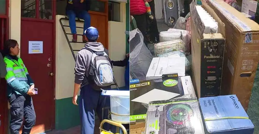 Puno: Hallan productos del saqueo a Plaza Vea en oficinas de la Policía Nacional