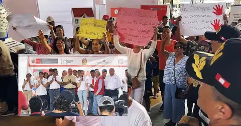 Abuchearon a los ministros de Dina Boluarte durante su visita a Chincha